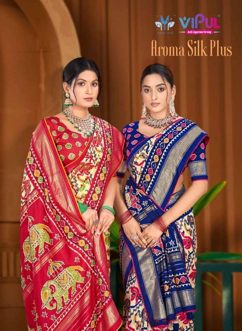 Vipul Amora Silk Plus 915E Printed Saree Collection