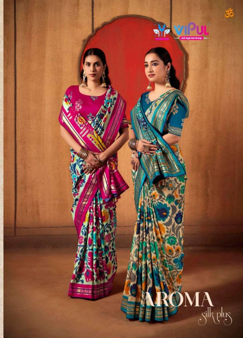 Vipul Amora Silk Plus 920G Printed Saree Collection