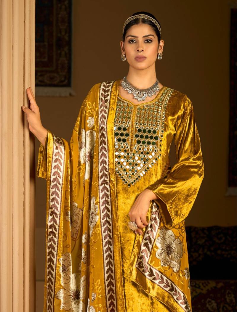 Ibiza Aayna Viscose Velvet Designer Salwar Suits Collection