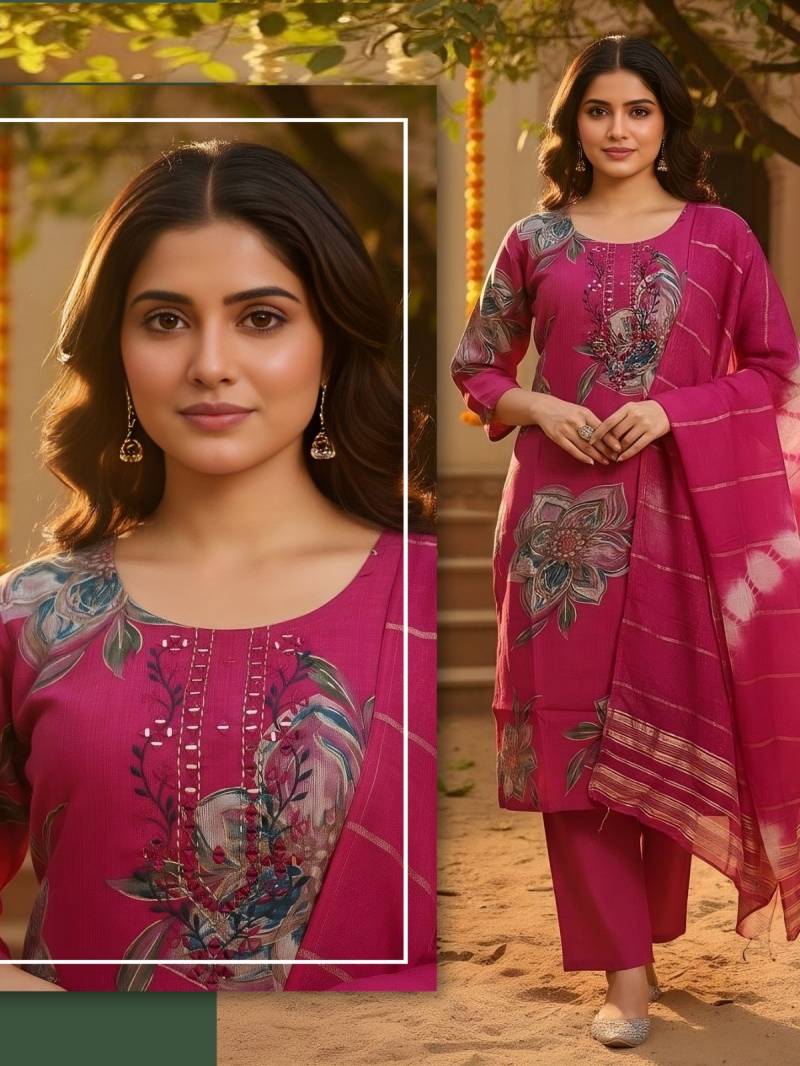 Naisha K 420 Designer Printed Kurti Pant And Dupatta Collection
