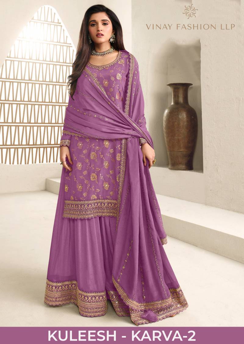 Vinay Kuleesh Karva Vol 2 Viscose Embroidered Salwar Kameez Collection