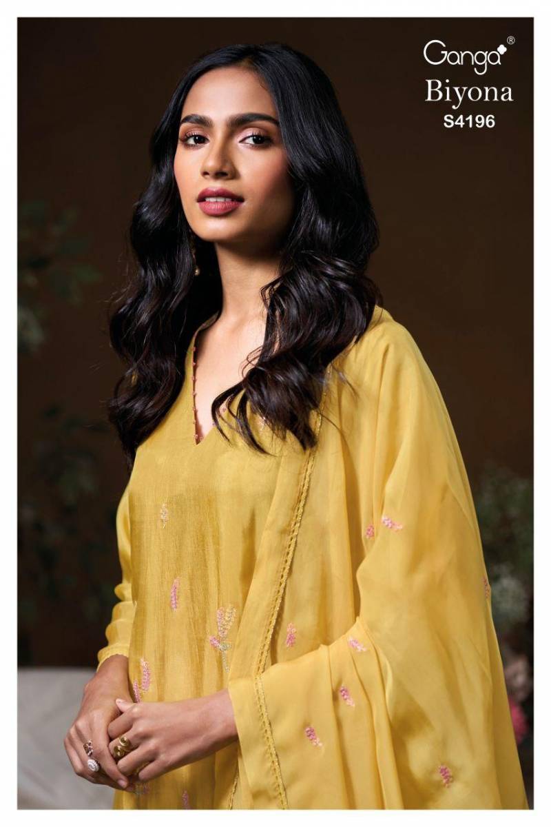 Ganga Biyona 4196 Bemberg Silk Salwar Suits Collection