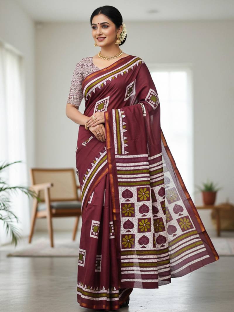 Df Jasud R Modal Printed Cotton Saree Collection