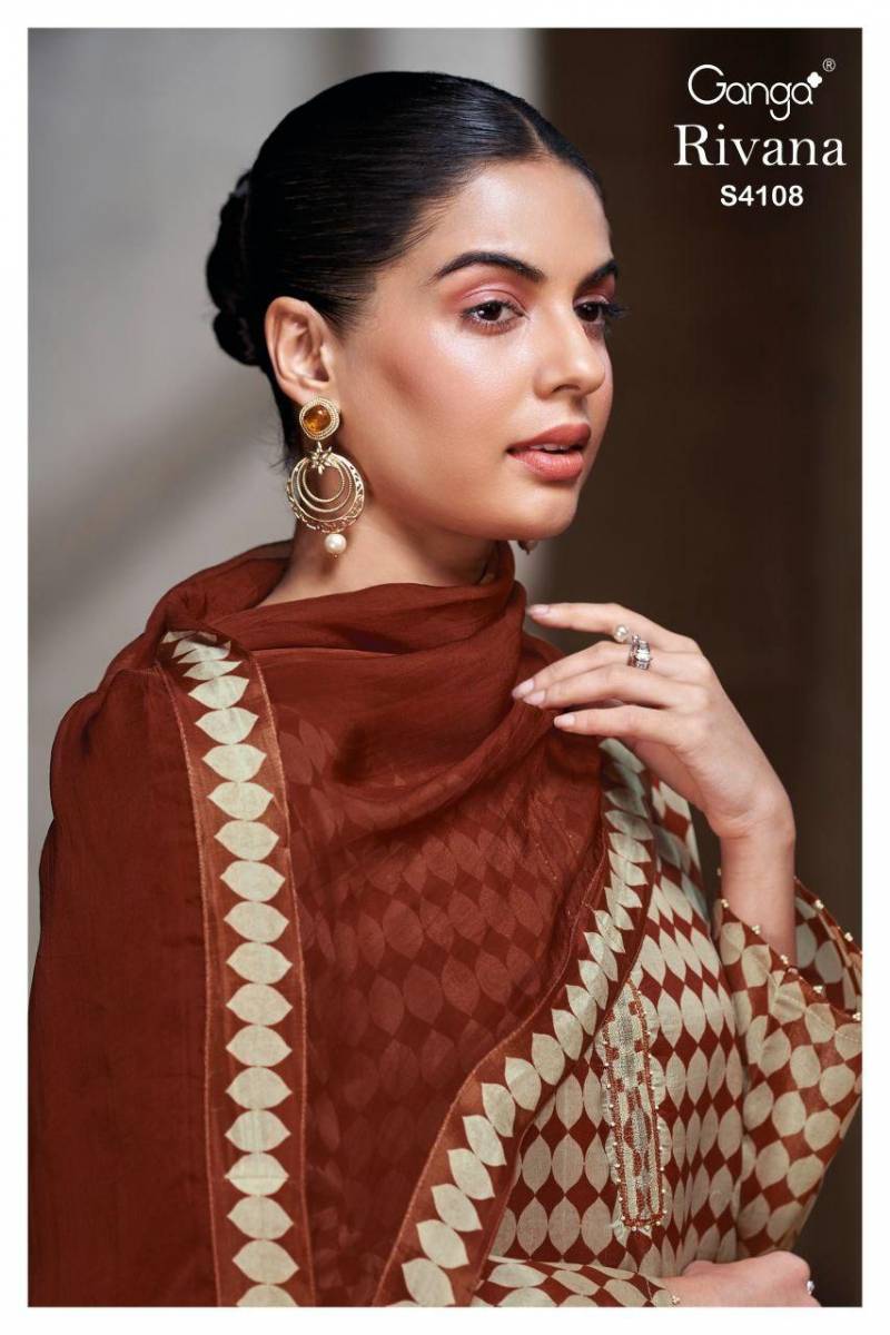 Ganga Rivana Bemberg Silk Designer Salwar Suits Collection