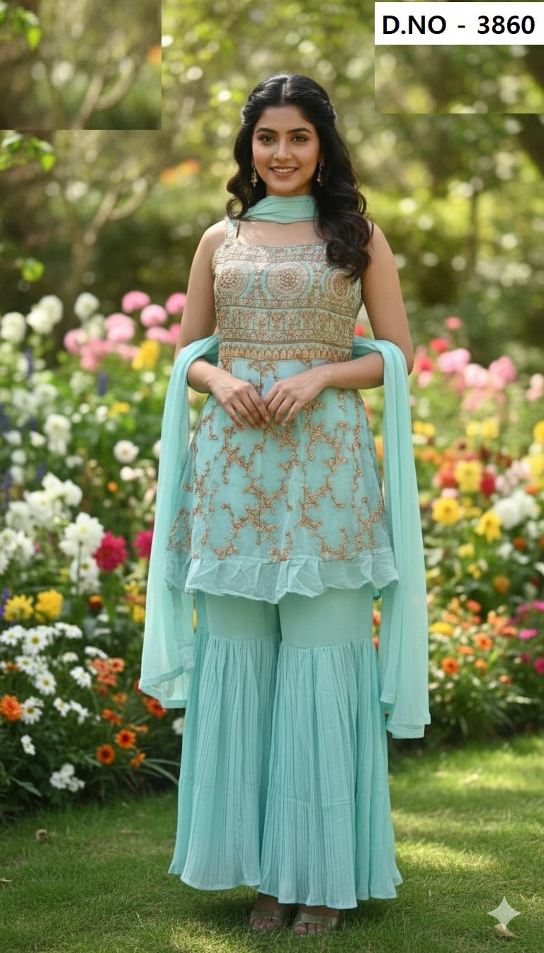 Saiyaara Sharara Set 3860 Designer Salwar Kameez Collection