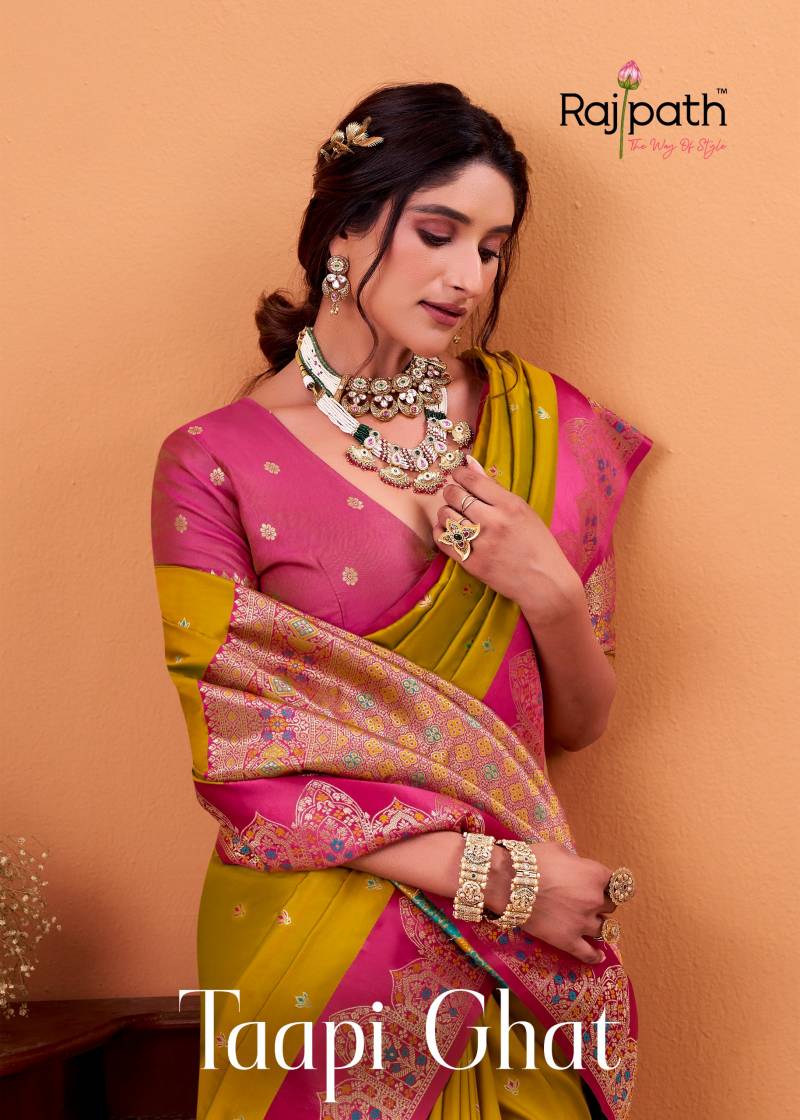 Rajpath Taapi Ghat Soft Satin Silk Traditional Saree Collection