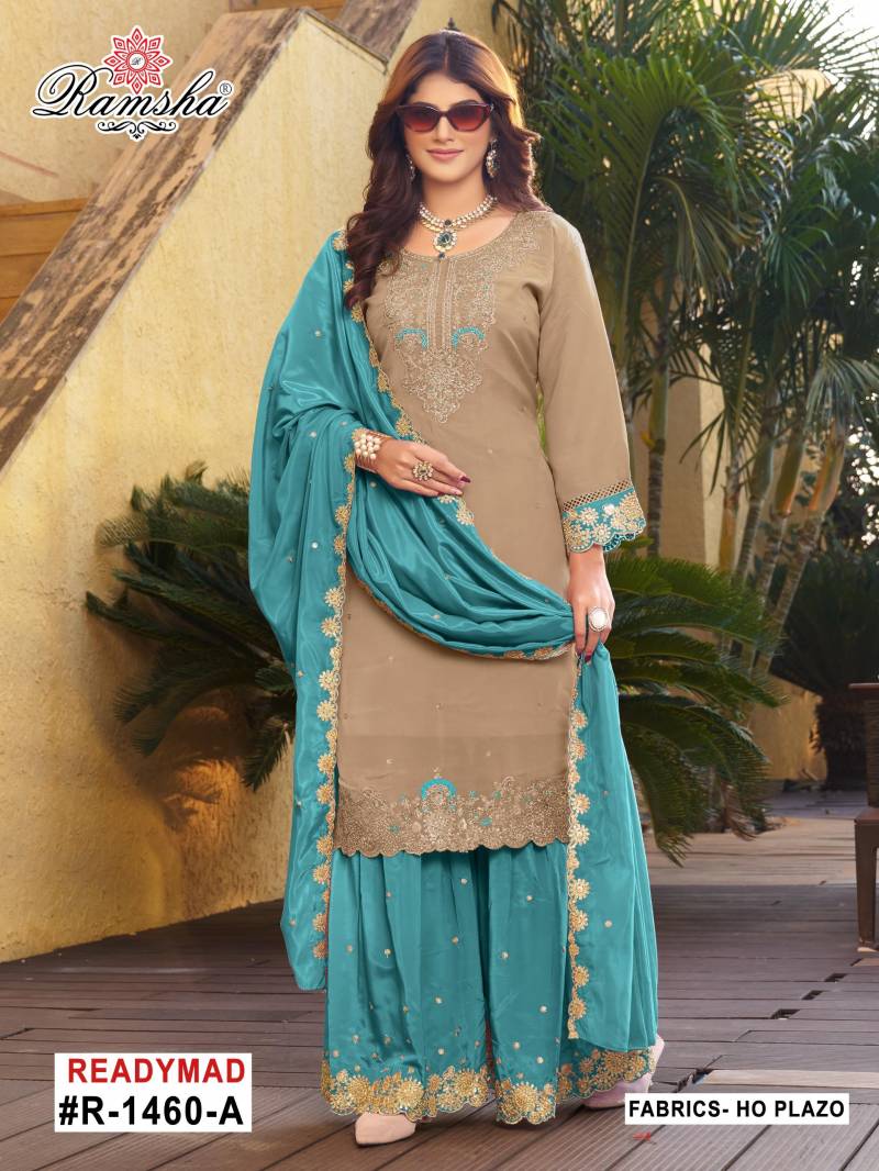 Ramsha R 1460 A To D Ho Embroidery Readymade Pakistani Suits Collection