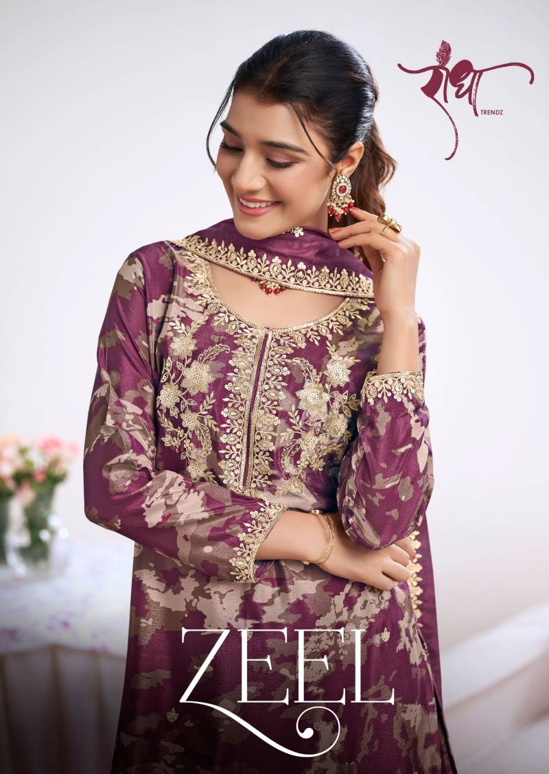Radha Zeel Embroidery Work Designer Salwar Suits Collection