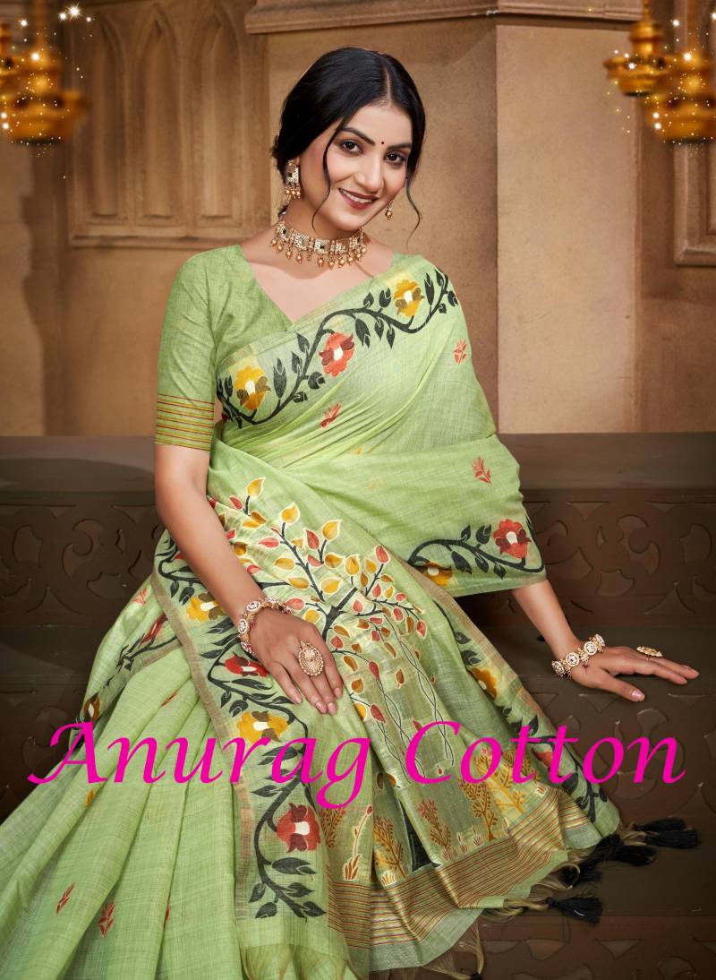 Bunawat Anurag Traditional Meena Woven Worked Cotton Silk Saree Collection