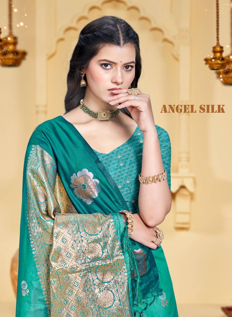 Bunawat Angel Silk Woven Worked Banarasi Saree Collection