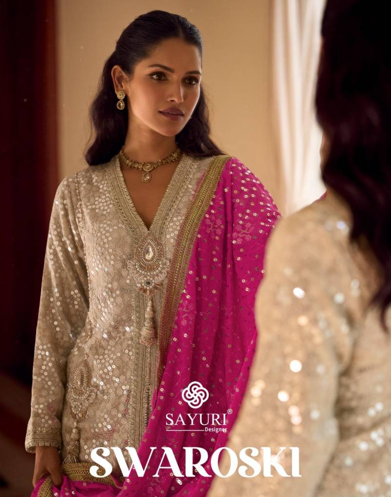 Sayuri Swaroski Embroidered Work Designer Salwar Suits Collection