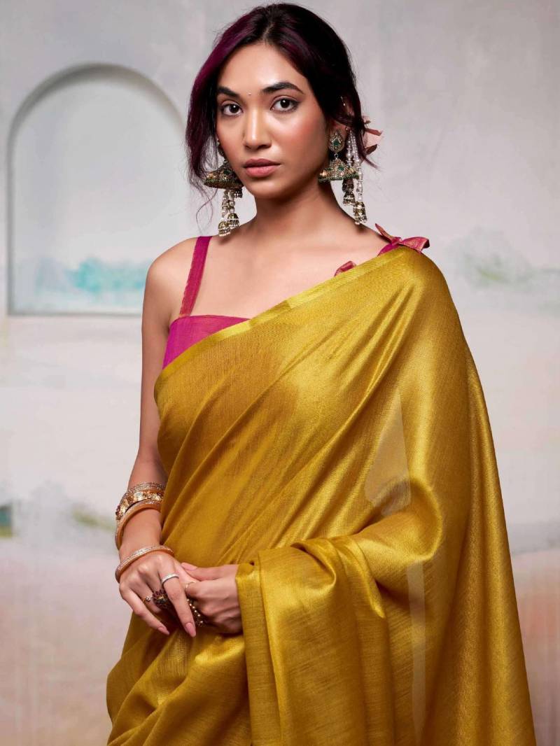 Ast Tissue Silk Party Wear Designer Saree Collection