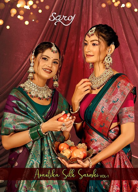 Saroj Avantika Silk Saroski Vol 1 Silk Wedding Wear Traditional Saree Collection