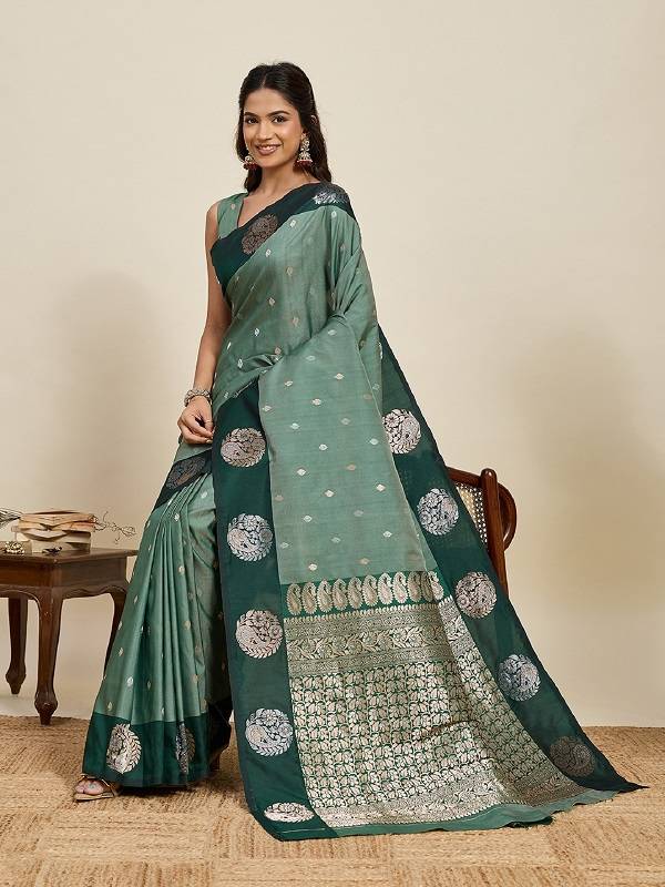 Maahi 209 Silver And Gold Jari Banarasi Silk Saree Collection