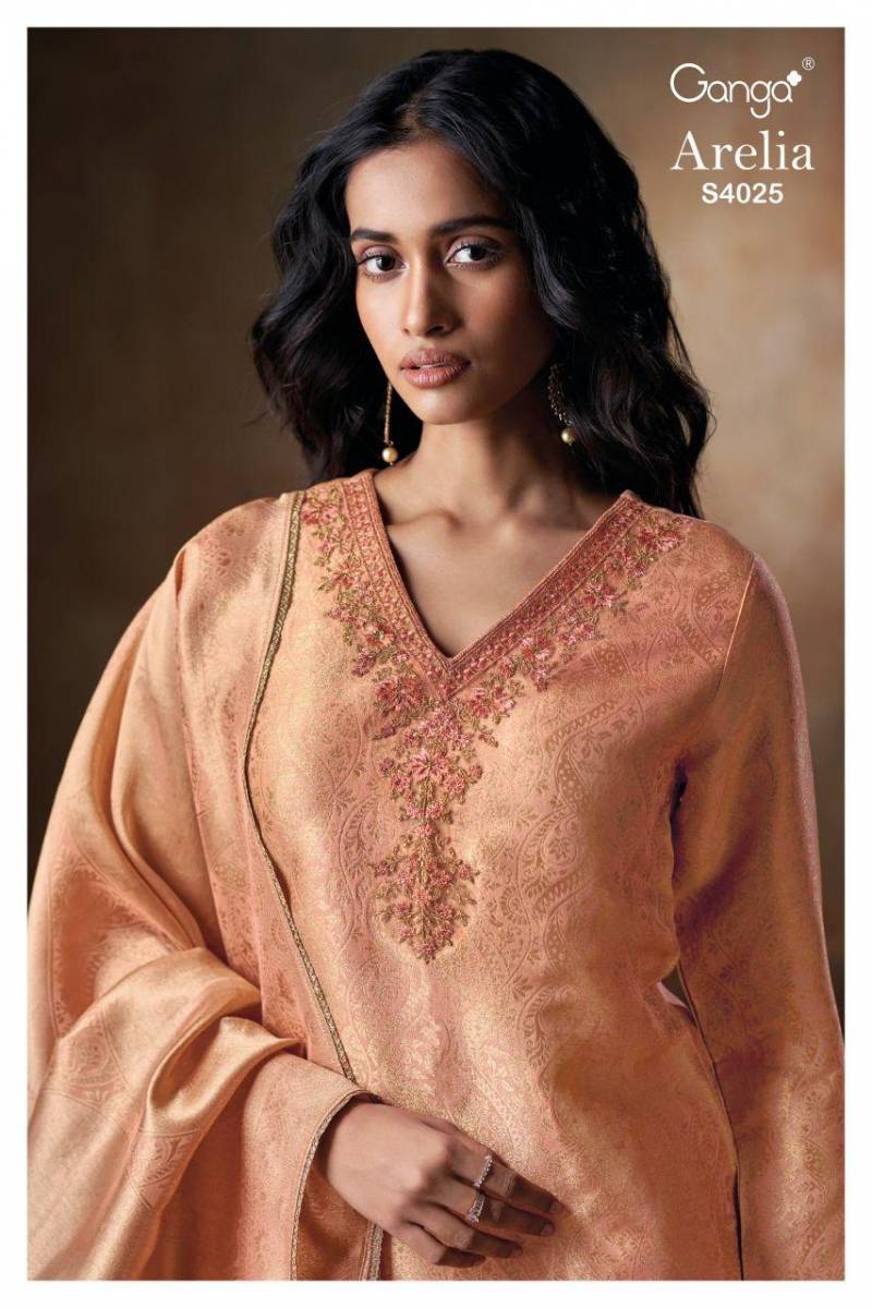 Ganga Arelia 4025 Exclusive Silk Designer Salwar Kameez Collection