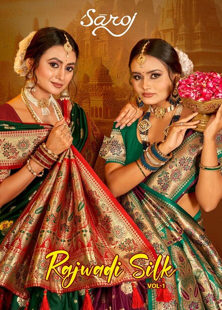 Saroj Rajwadi Silk Vol 1 Silk Premium Traditional Saree Collection