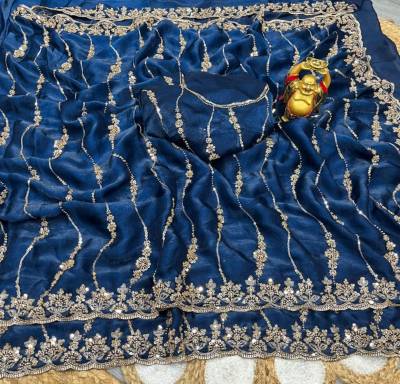 Vt 6071 T Space Silk Original Gold Beeds Worked Designer Saree Collection