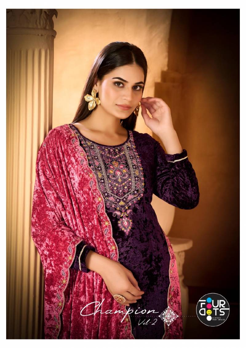 Four Dots Champion Vol 2 Makhmal Designer Salwar Suits Collection