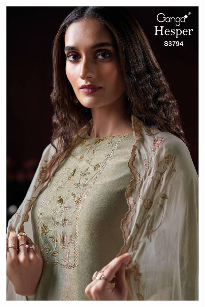 Ganga Hesper 3794 Embroidery Work Salwar Suits Collection