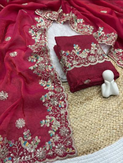 Vt 799 T Silk Embroidery Worked Saree Collection