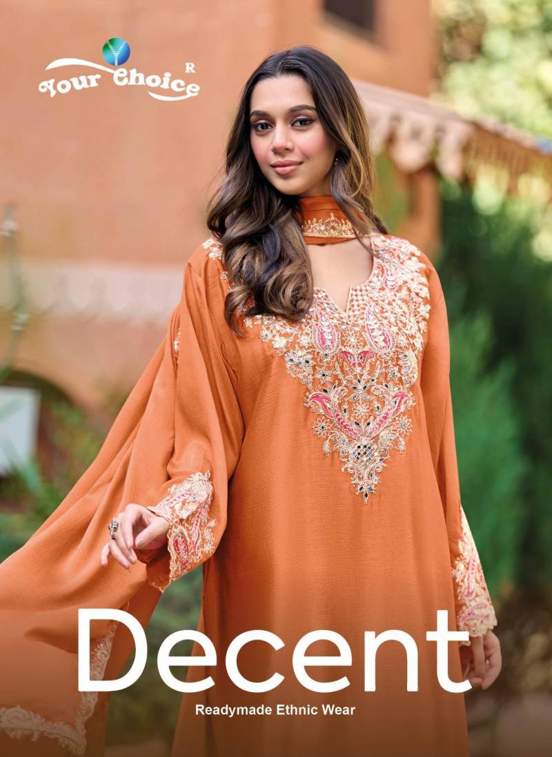 Your Choice Decent Chinon Designer Wear Salwar Suits Collection