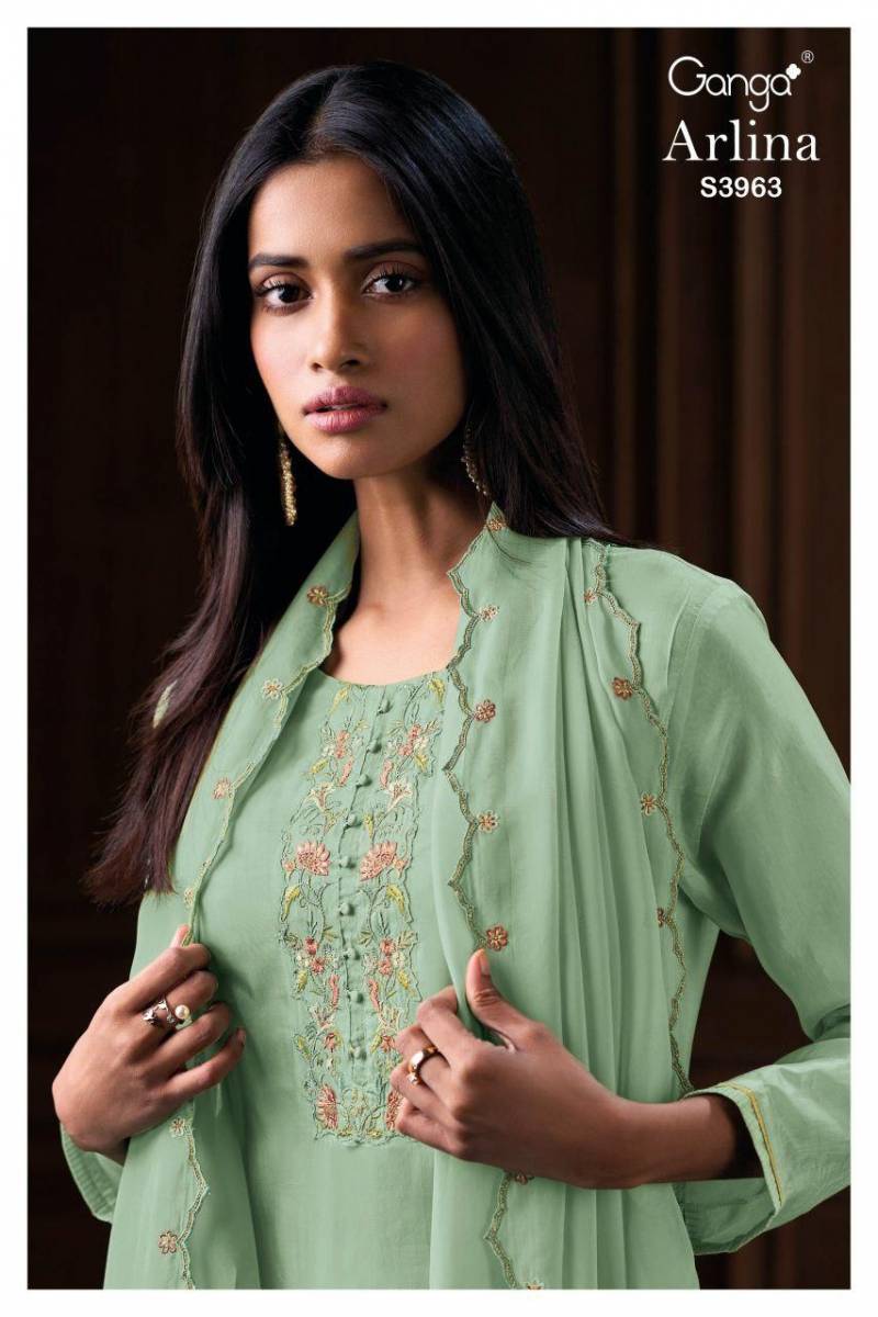 Ganga Arlina 3963 Bemberg Designer Salwar Suits Collection