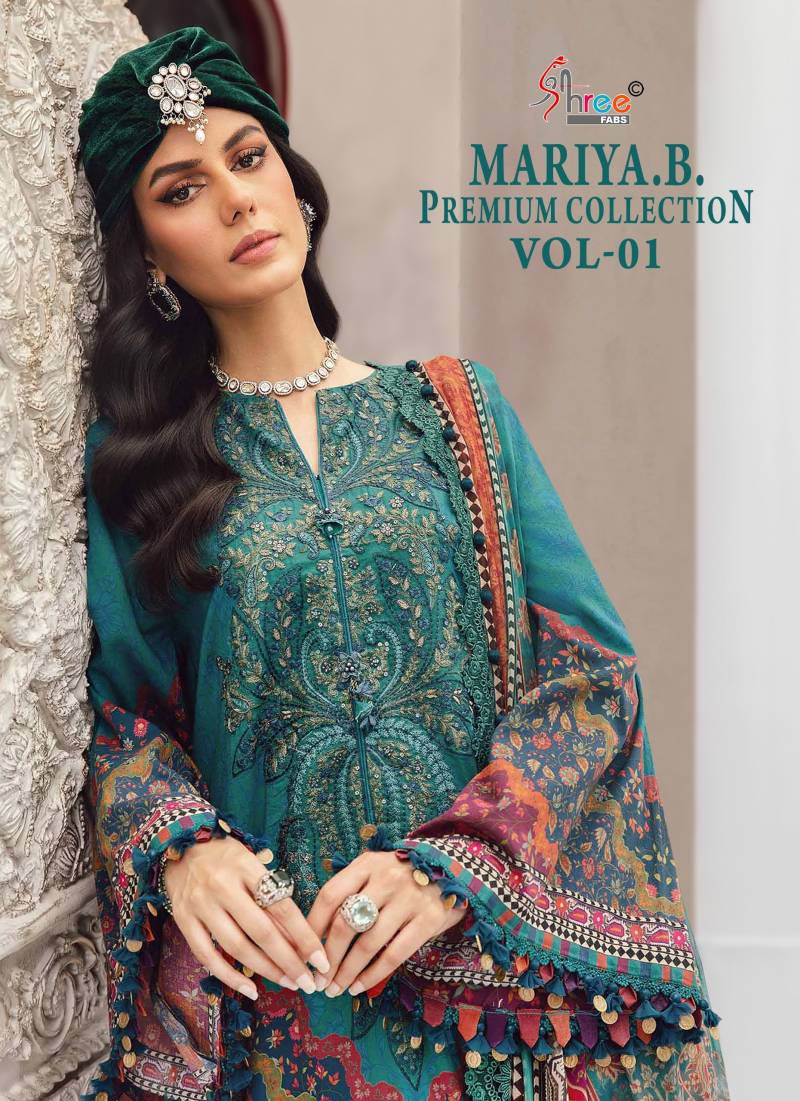 Shree Mariya B Premium Collection Vol 1 Pakistani Suits Cotton Dupatta