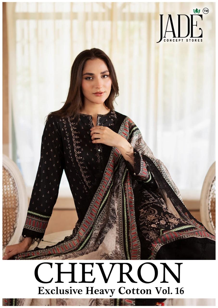 Jade C Chevron Vol 16 Printed Pakistani Dress Material Collection