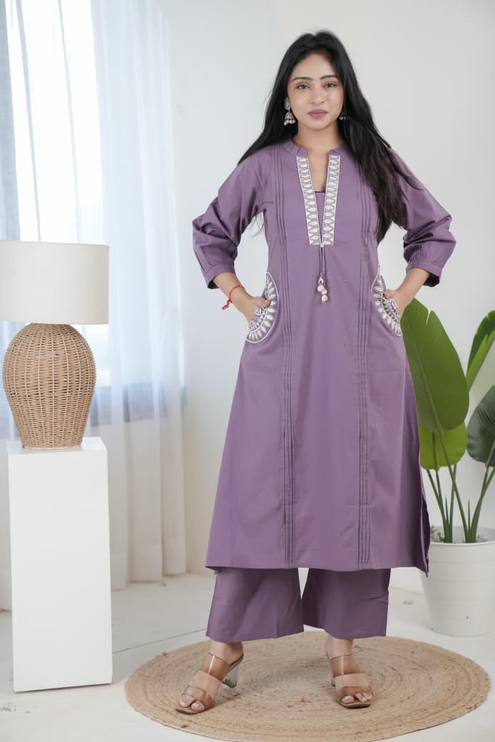 Naisha K 515 Dhabhu Cotton Casual Wear Kurti And Pant Collection