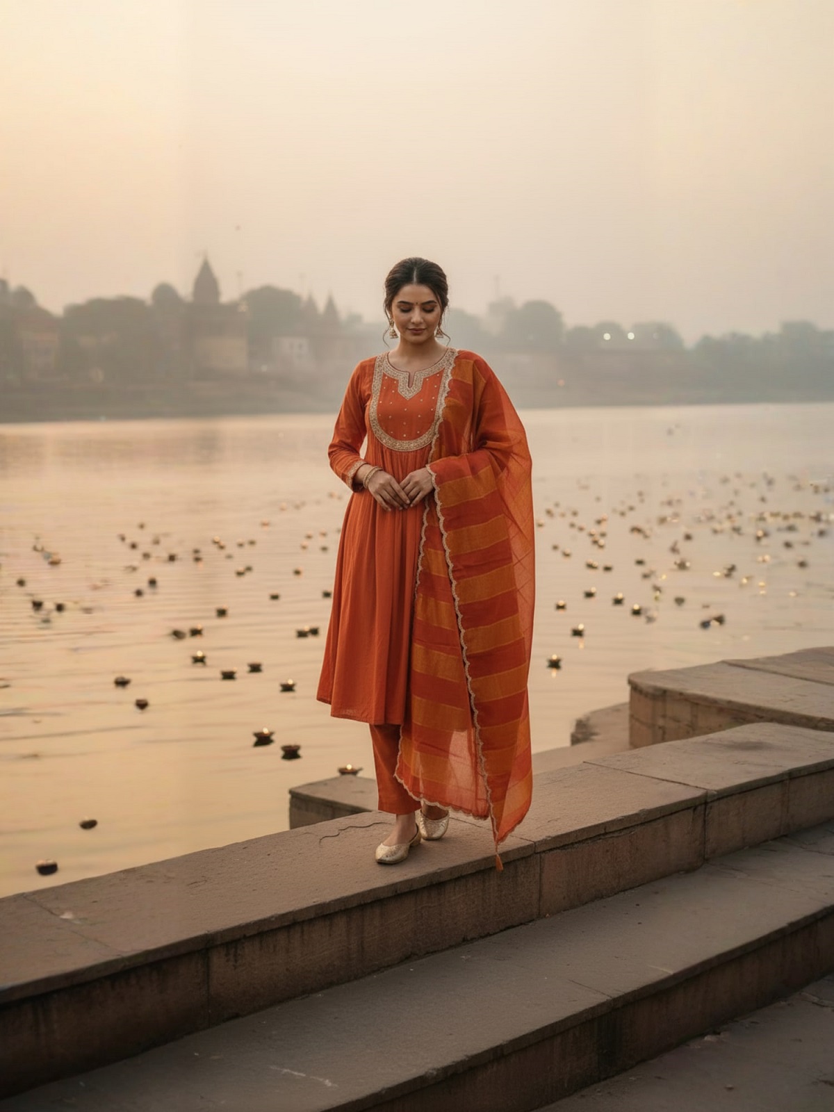 Navya Kurti 189 Cotton Silk Kurti With Bottom Dupatta Set