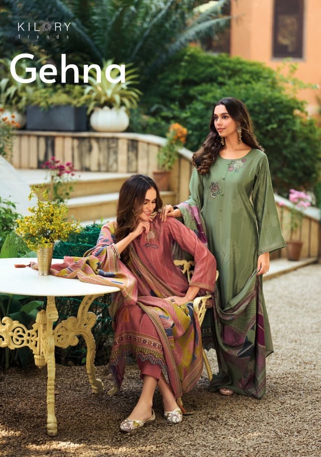 Kilory Gehna Modal Silk Embroidery Salwar Suits Collection