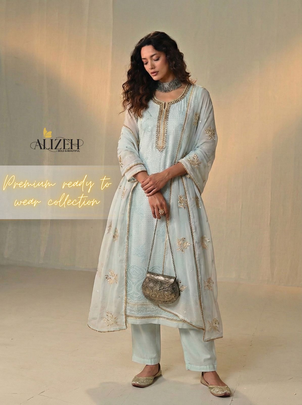 Alizeh 7046 Designer Kurti Pant And Dupatta Collection
