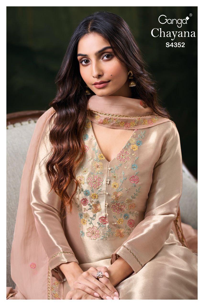 Ganga Chayana 4352 Silk Designer Hand Work Salwar Kameez