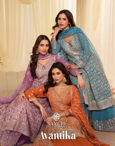 Sayuri Avantika Exclusive Embroidered Work Salwar Suits Kameez
