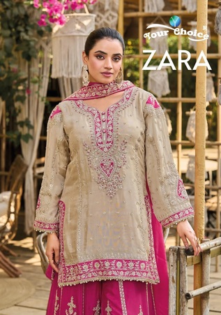 Your Choice Zara Chinon Embroidery Work Salwar Kameez Collection