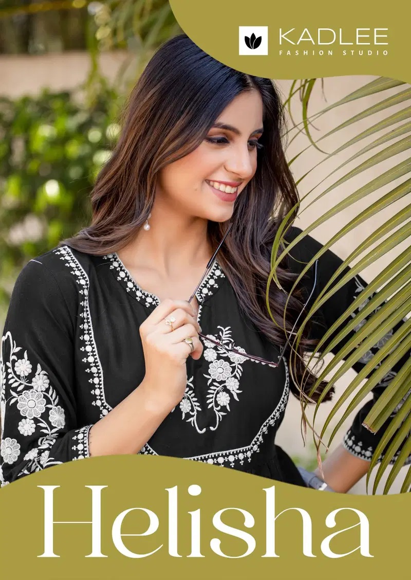 Kadlee Helisha Rayon Thread Work Stylish Co Ord Set Collection