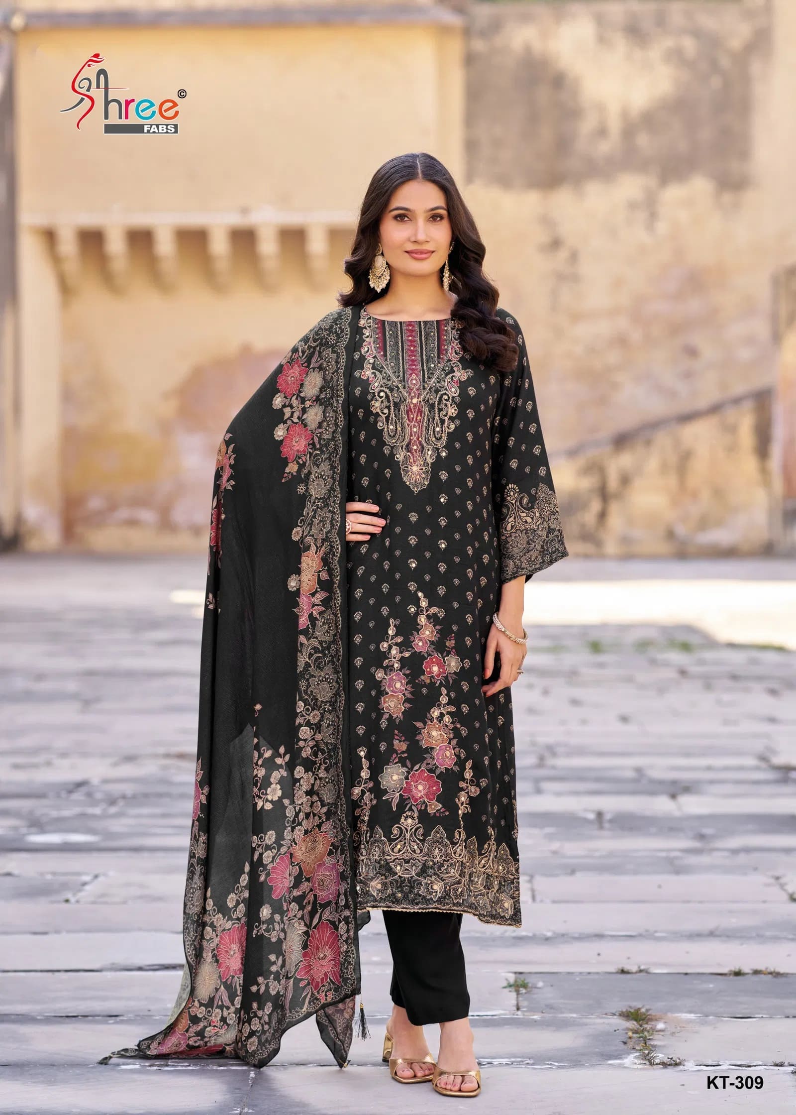 Shree Kt 309 A To D Viscose Maslin Designer Salwar Kameez