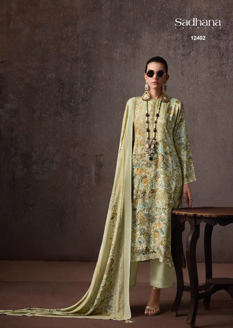 Sadhana Grace Bemberg Exclusive Musline Silk Designer Salwar Kameez