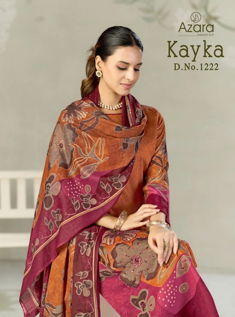 Radhika Azara Kayka 1222 Jam Cotton Handwork Dress Material