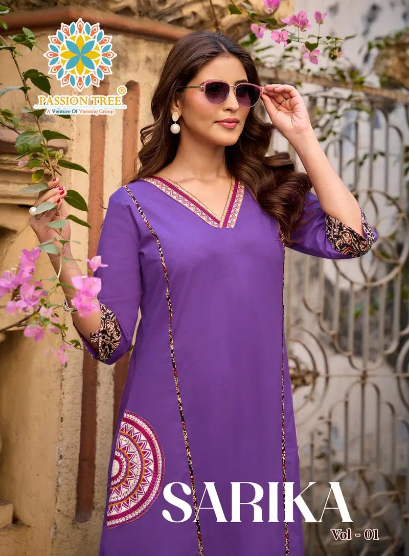 Passion Tree Sarika Vol 1 Cotton Casual Kurti With Bottom