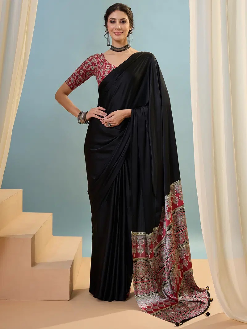 Lux Vol 22 Modal Ajrakh Printed Saree Collection