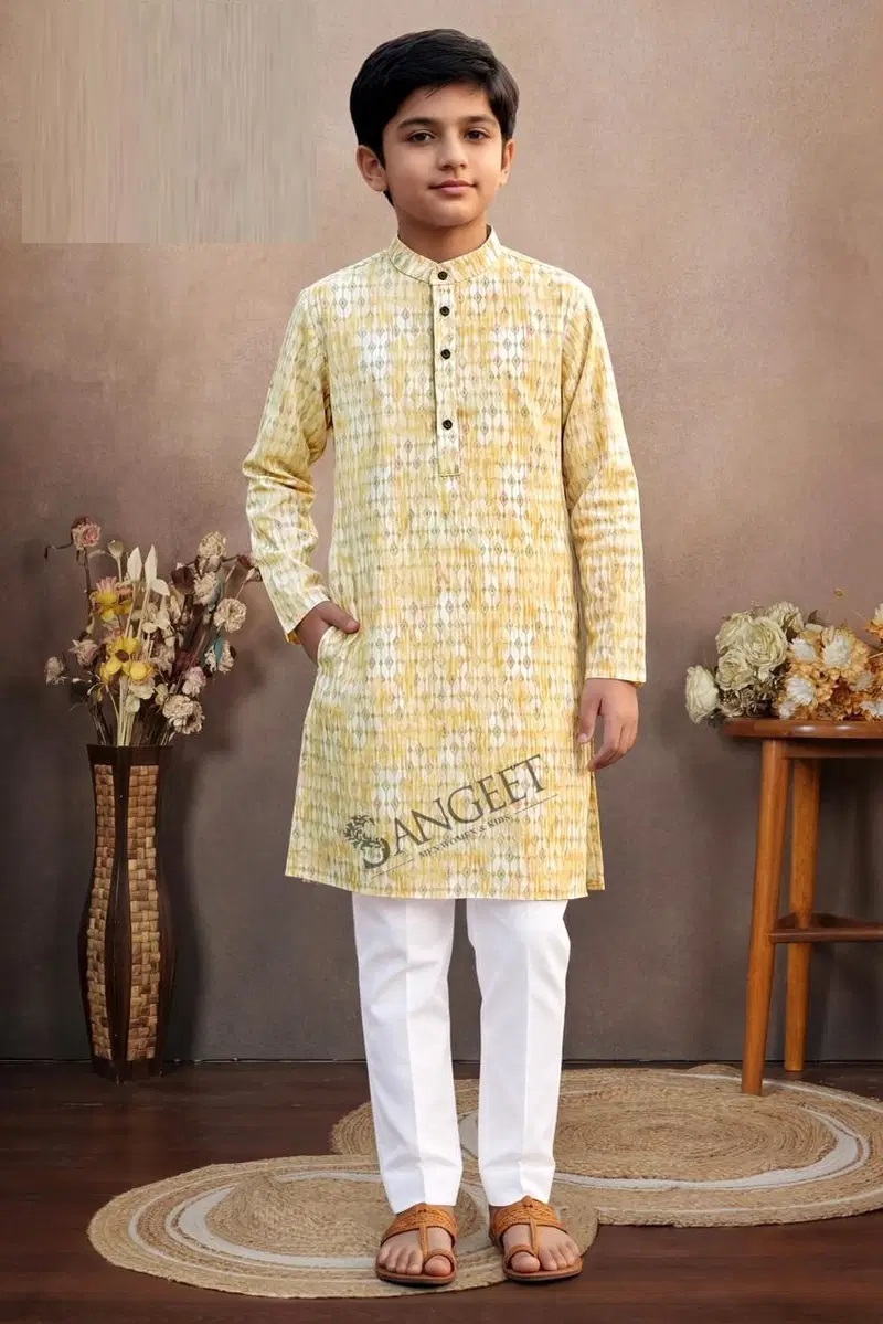 Sangeet Mumbai Linen Kids Boys Kurta Collection