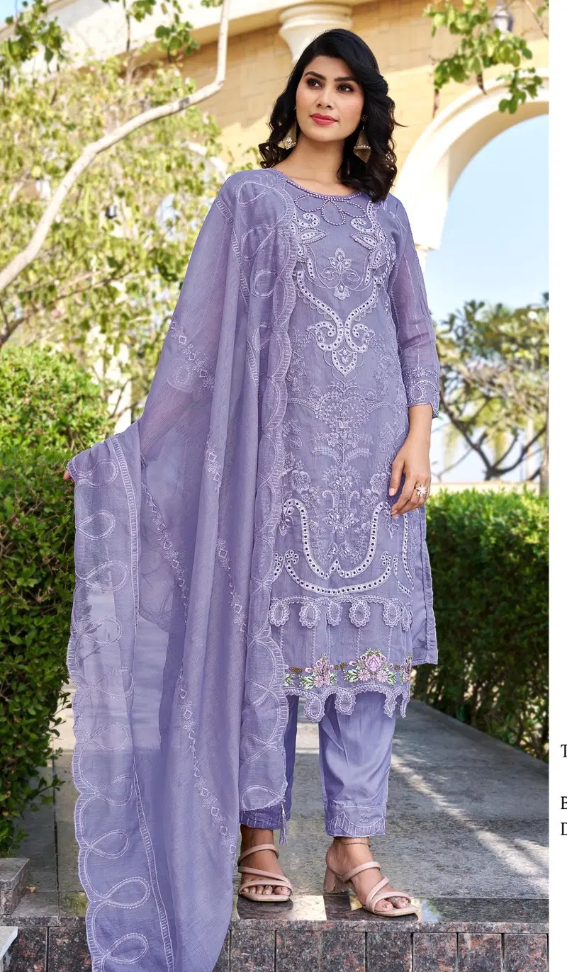 Elan E 23 Cambric Cotton Embroidered Salwar Suits Collection