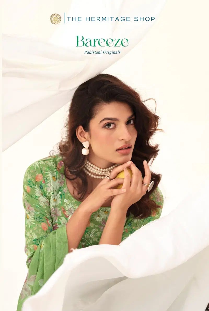 Hermitage Bareeze Lawn Cotton Designer Dress Material