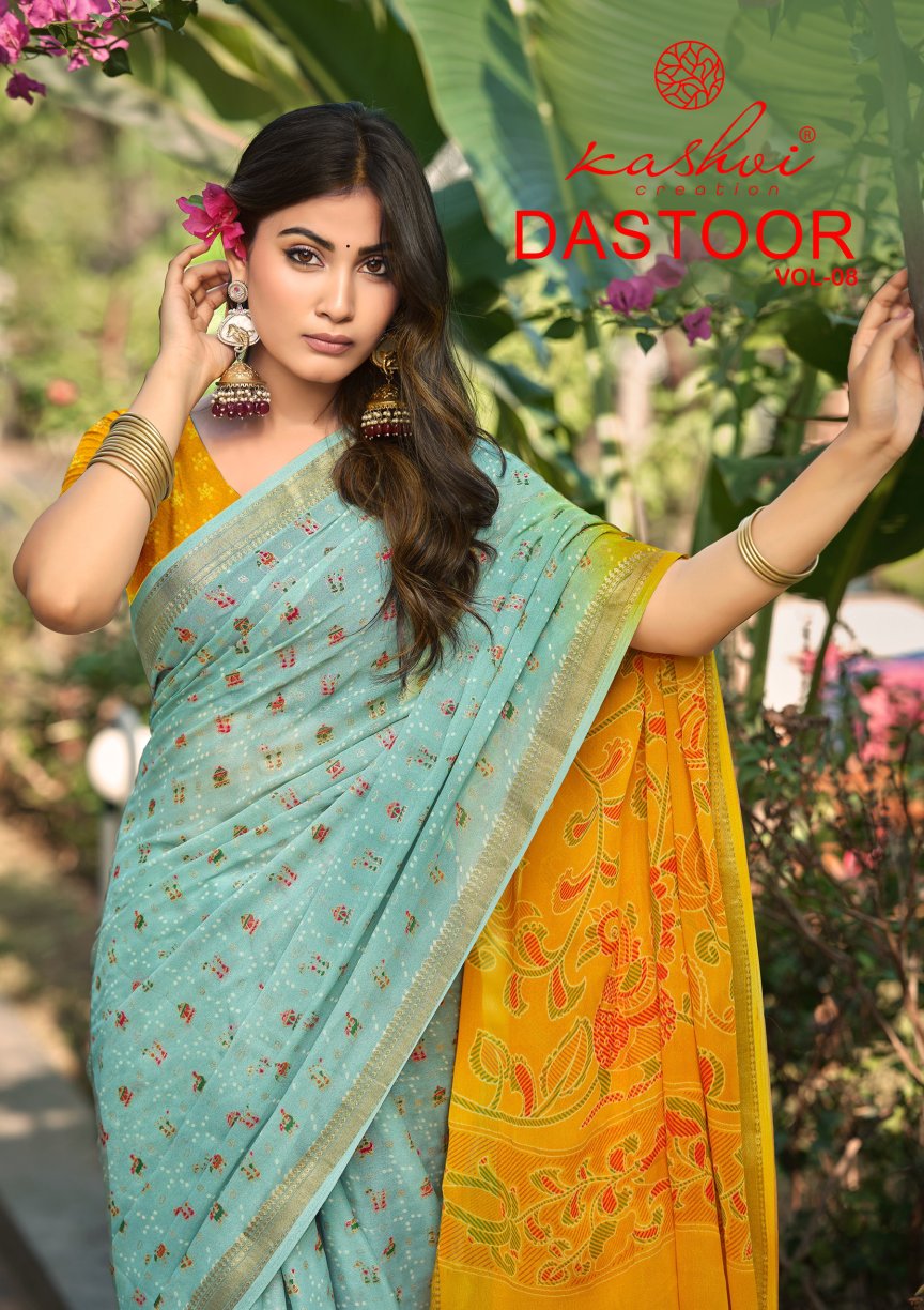Kashvi Dastoor Vol 8 Viscose Casual Wear Saree Collection
