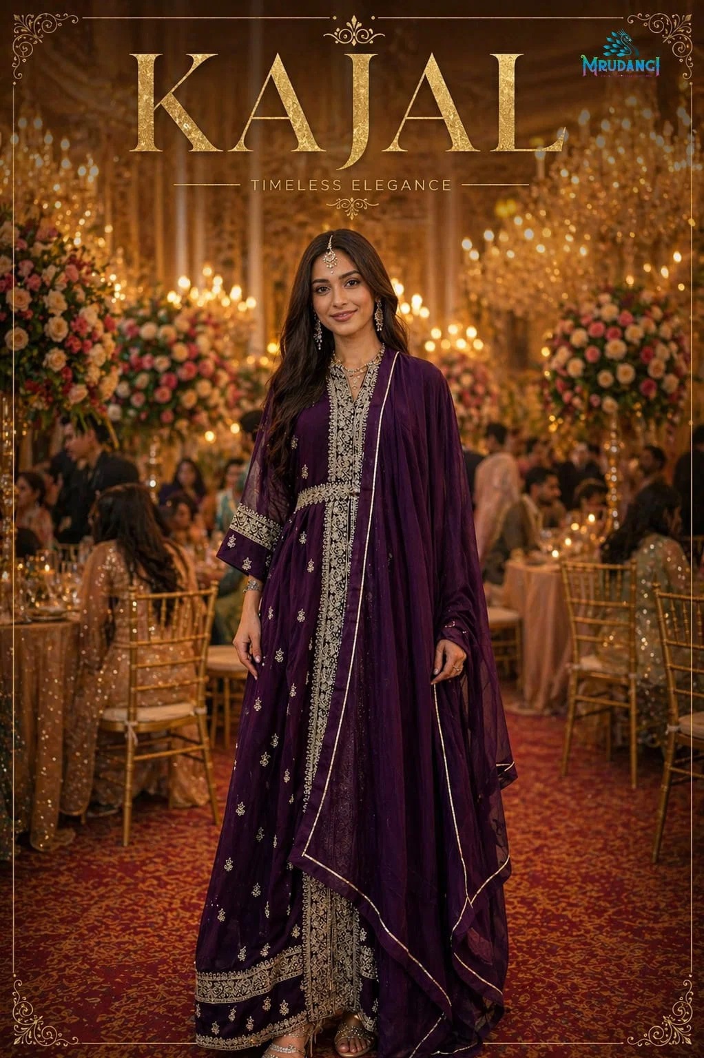 Mrudangi Kajal Georegette Designer Gown Collection