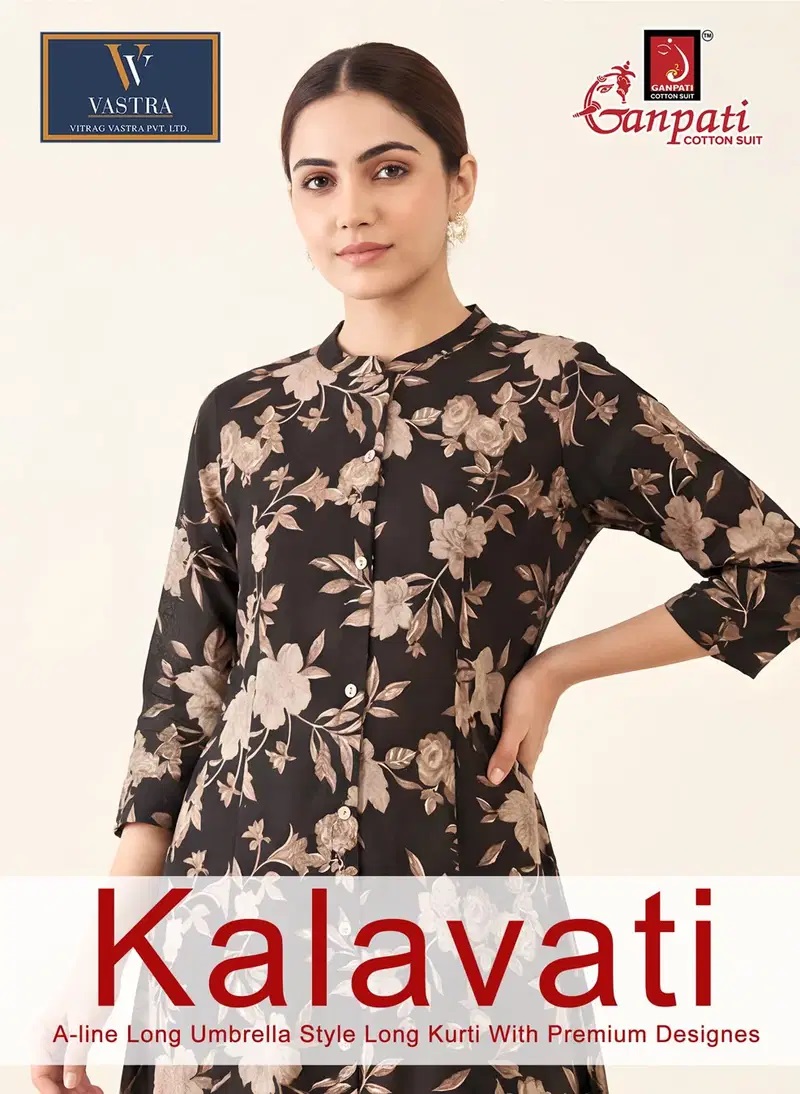 Ganpati Kalavati Vol 1 Printed A Line Flair Kurti Collection