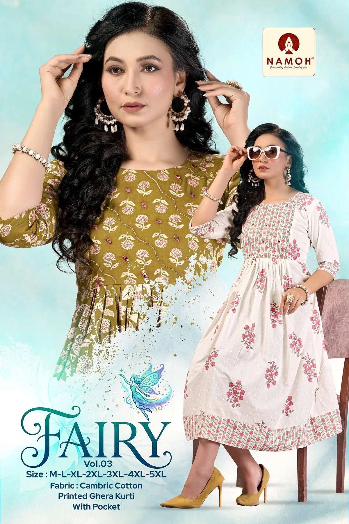 Namoh Fairy Vol 3 Cotton Anarkali Kurti Collection