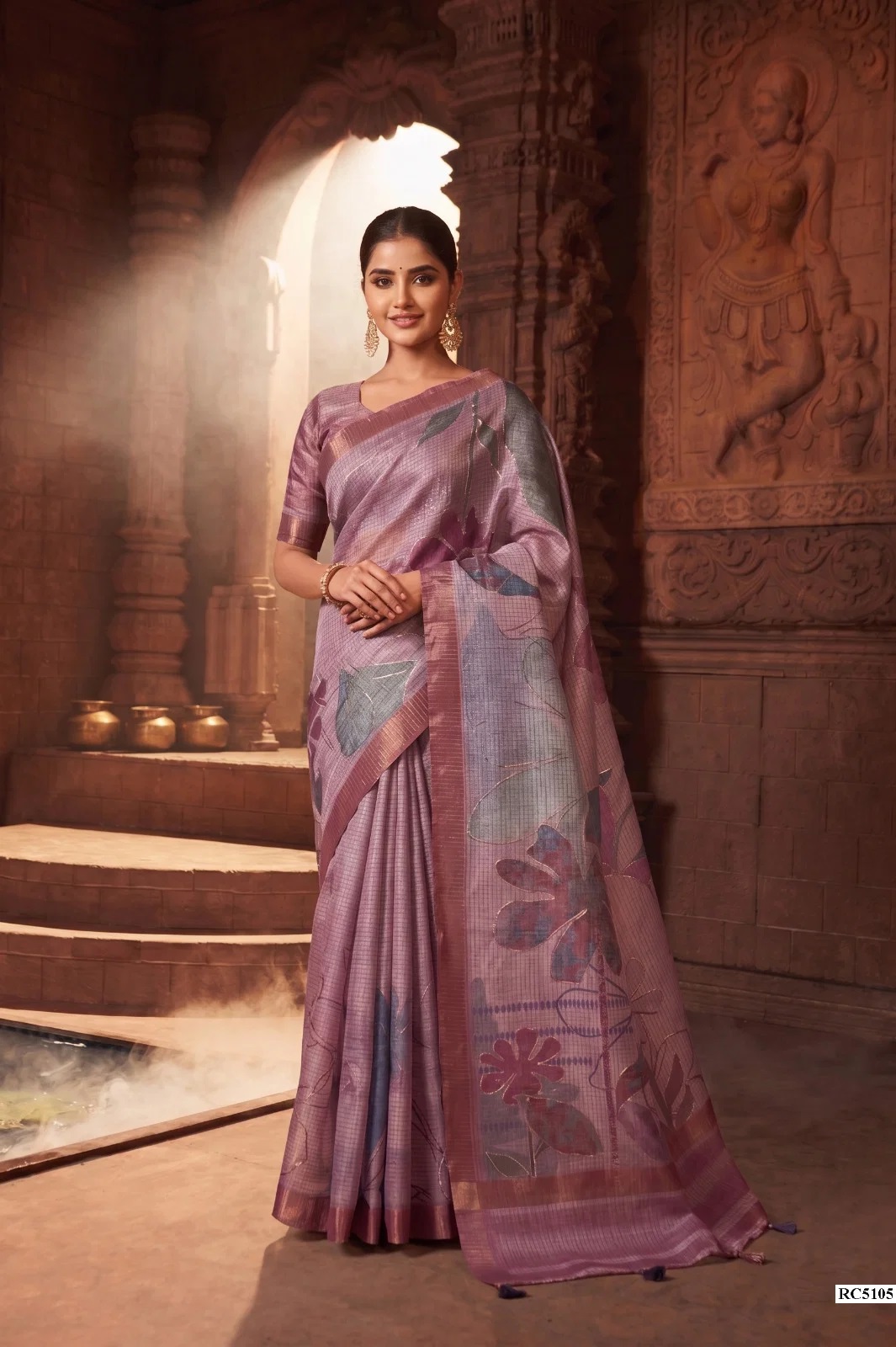 Mahotsav Rang Chatkila 5100 Phulkari Checks Silk Saree Collection