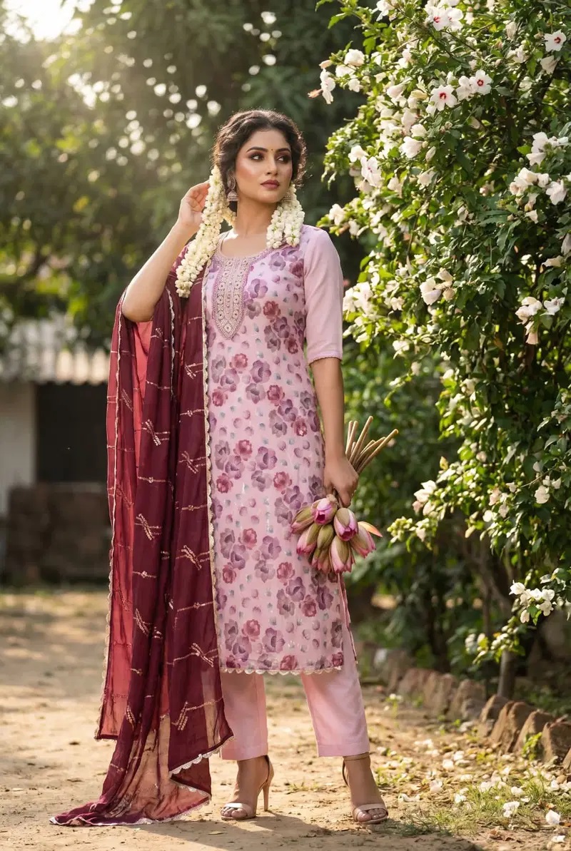 Rimzim Vol 26 Viscose Handwork Kurti With Bottom Dupatta